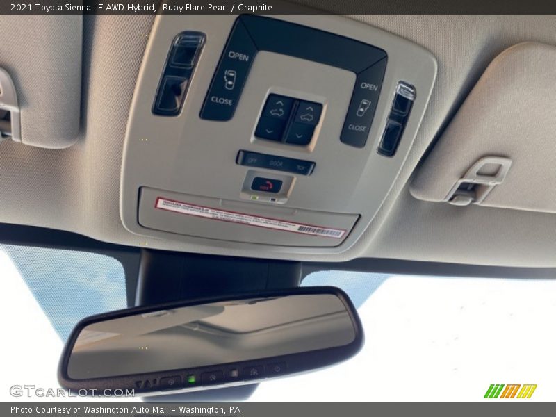 Ruby Flare Pearl / Graphite 2021 Toyota Sienna LE AWD Hybrid