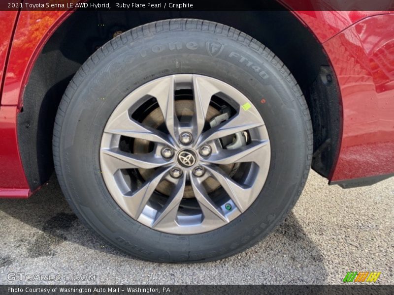 Ruby Flare Pearl / Graphite 2021 Toyota Sienna LE AWD Hybrid