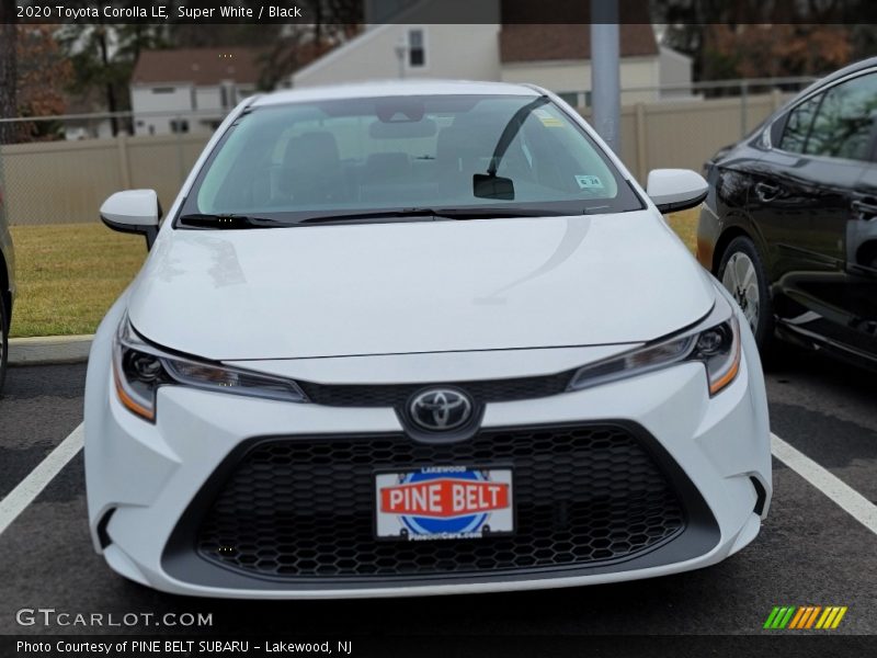 Super White / Black 2020 Toyota Corolla LE