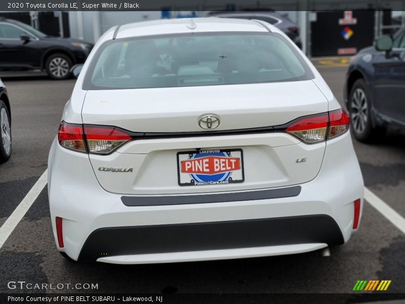 Super White / Black 2020 Toyota Corolla LE