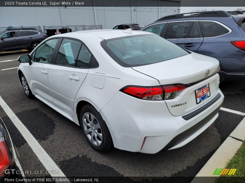 Super White / Black 2020 Toyota Corolla LE
