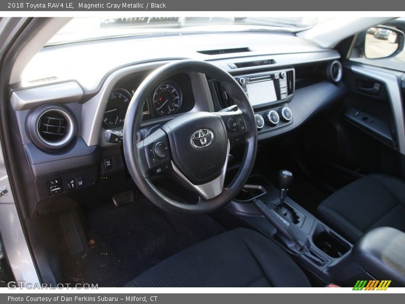 Magnetic Gray Metallic / Black 2018 Toyota RAV4 LE
