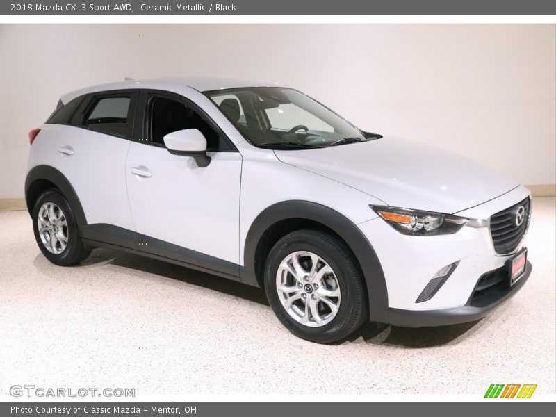 Ceramic Metallic / Black 2018 Mazda CX-3 Sport AWD
