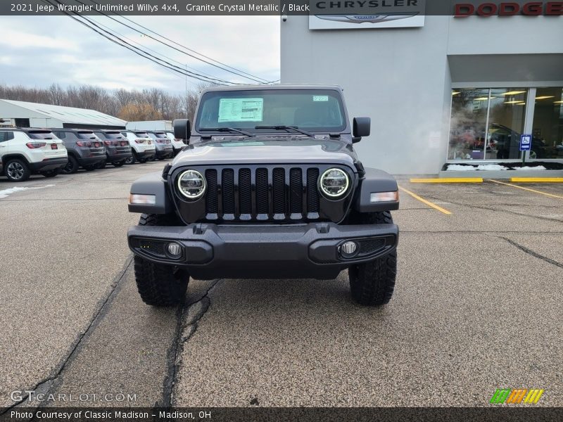 Granite Crystal Metallic / Black 2021 Jeep Wrangler Unlimited Willys 4x4