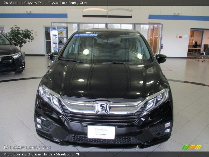 Crystal Black Pearl / Gray 2018 Honda Odyssey EX-L