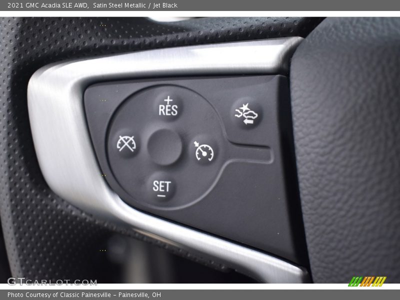 Satin Steel Metallic / Jet Black 2021 GMC Acadia SLE AWD