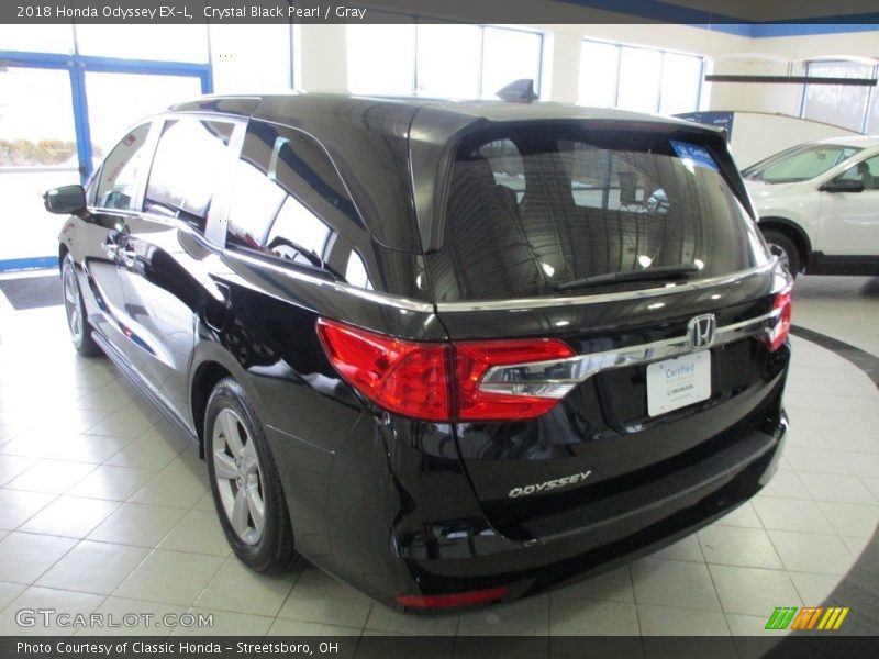 Crystal Black Pearl / Gray 2018 Honda Odyssey EX-L