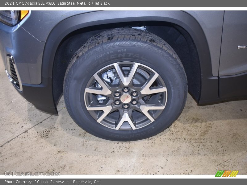 Satin Steel Metallic / Jet Black 2021 GMC Acadia SLE AWD