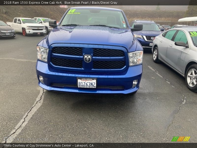 Blue Streak Pearl / Black/Diesel Gray 2018 Ram 1500 Express Crew Cab 4x4