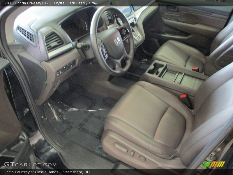 Crystal Black Pearl / Gray 2018 Honda Odyssey EX-L
