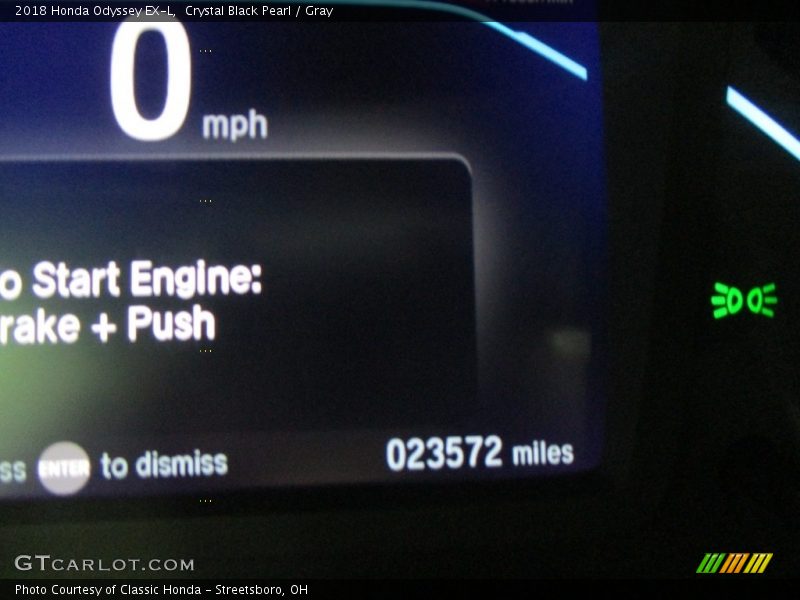 Crystal Black Pearl / Gray 2018 Honda Odyssey EX-L