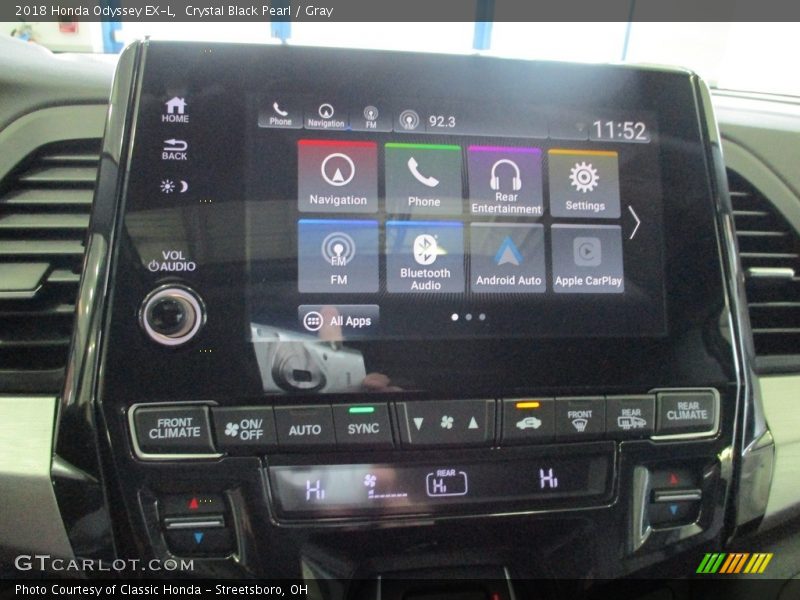 Crystal Black Pearl / Gray 2018 Honda Odyssey EX-L