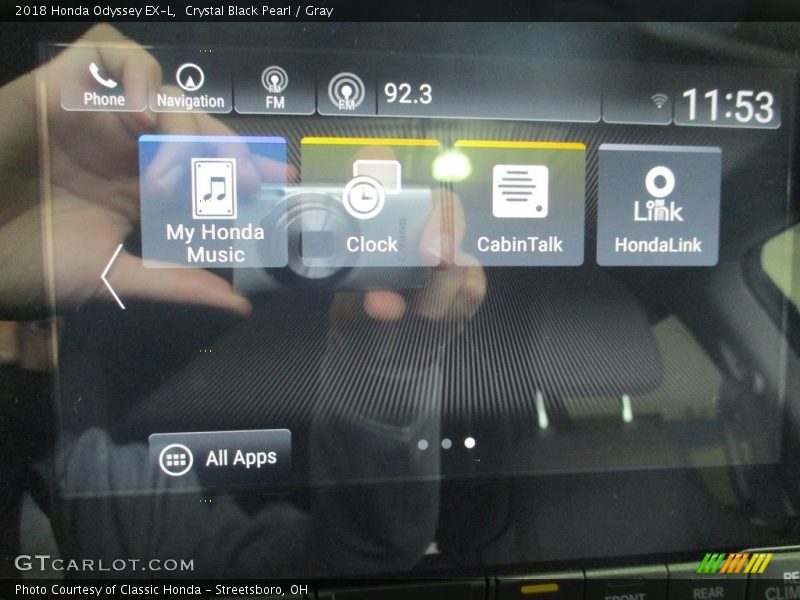 Crystal Black Pearl / Gray 2018 Honda Odyssey EX-L
