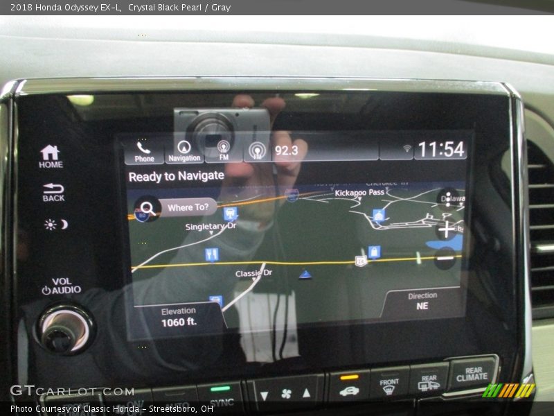Crystal Black Pearl / Gray 2018 Honda Odyssey EX-L