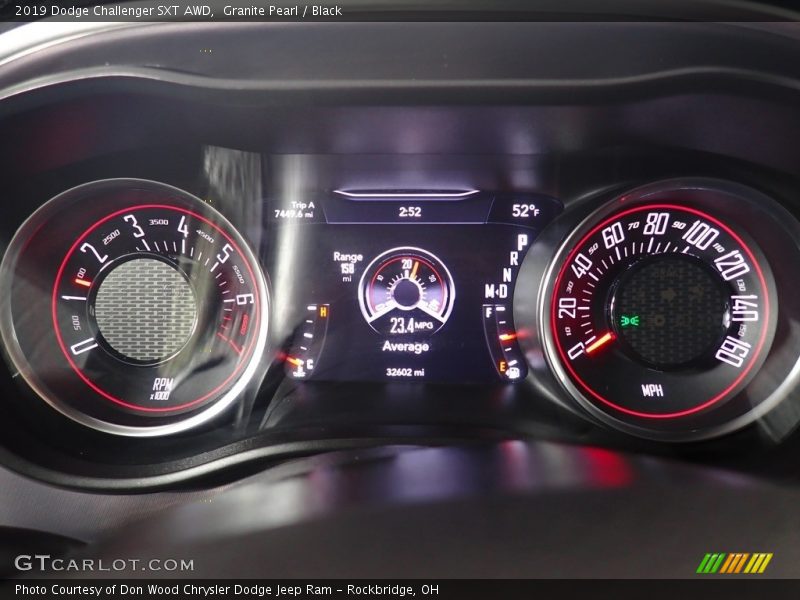 Granite Pearl / Black 2019 Dodge Challenger SXT AWD