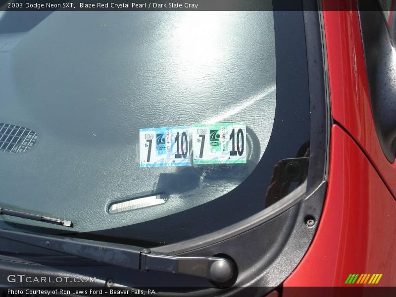 Blaze Red Crystal Pearl / Dark Slate Gray 2003 Dodge Neon SXT