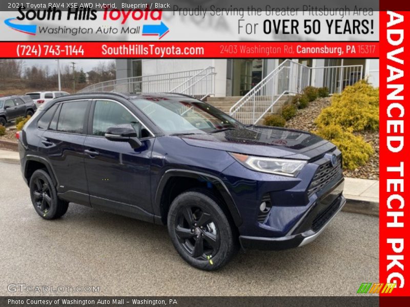 Blueprint / Black 2021 Toyota RAV4 XSE AWD Hybrid