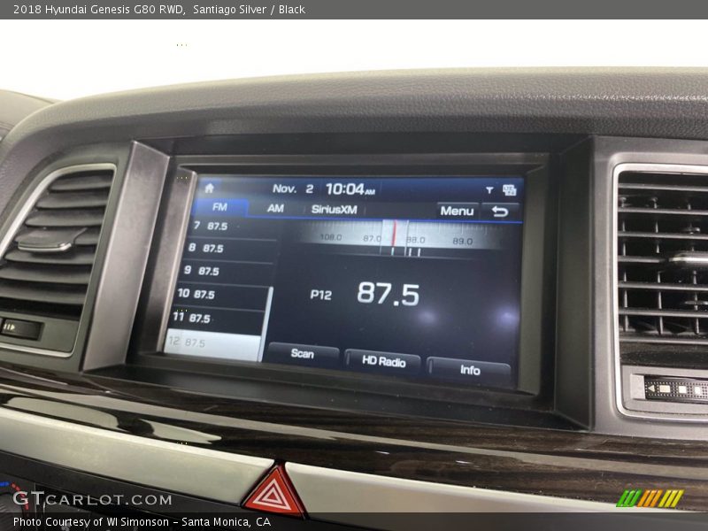 Santiago Silver / Black 2018 Hyundai Genesis G80 RWD