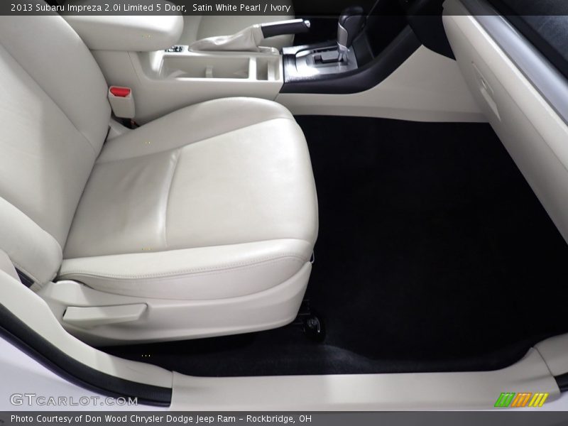 Front Seat of 2013 Impreza 2.0i Limited 5 Door