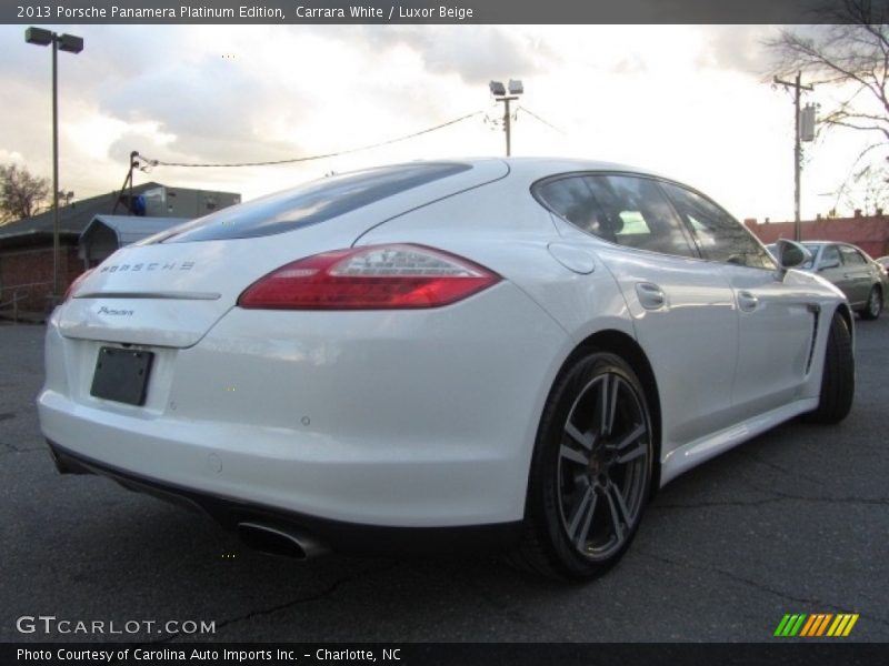 Carrara White / Luxor Beige 2013 Porsche Panamera Platinum Edition