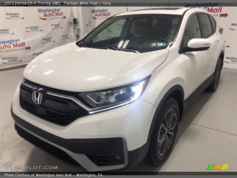 Platinum White Pearl / Ivory 2021 Honda CR-V Touring AWD