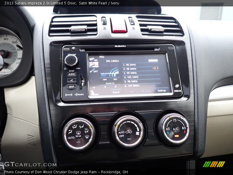 Controls of 2013 Impreza 2.0i Limited 5 Door