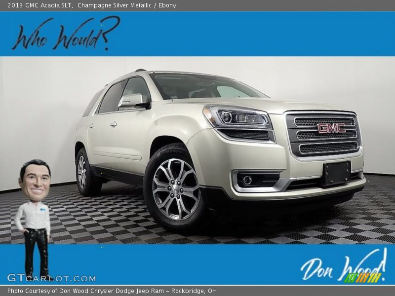 Champagne Silver Metallic / Ebony 2013 GMC Acadia SLT