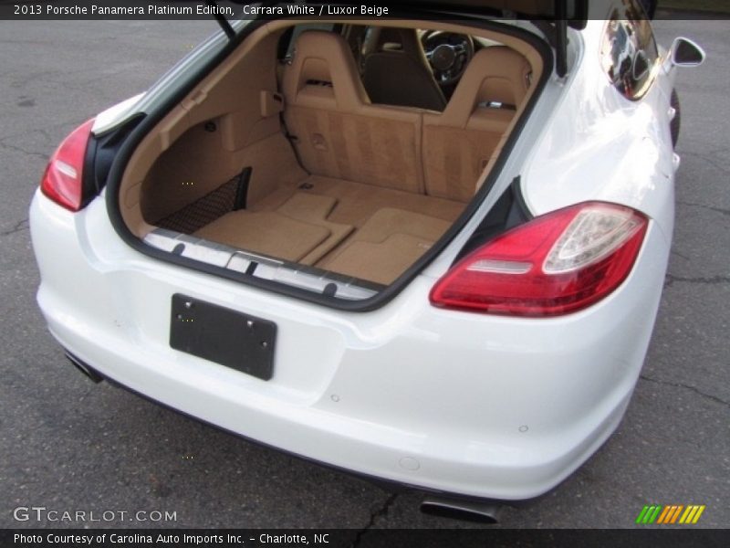 Carrara White / Luxor Beige 2013 Porsche Panamera Platinum Edition