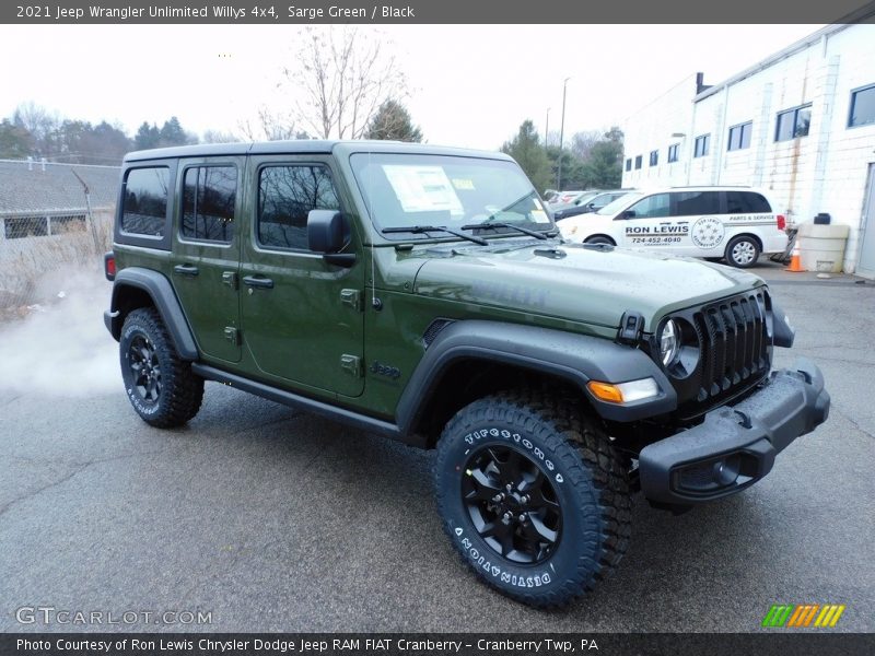 Sarge Green / Black 2021 Jeep Wrangler Unlimited Willys 4x4