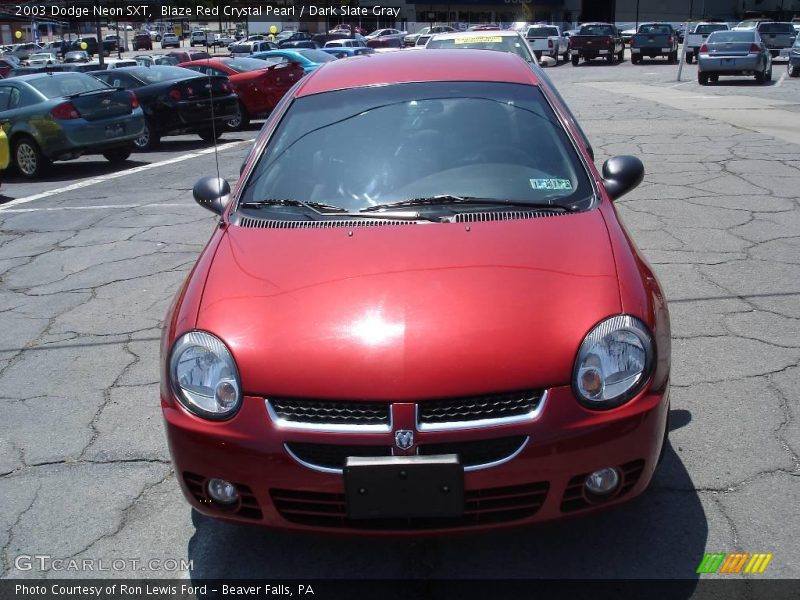 Blaze Red Crystal Pearl / Dark Slate Gray 2003 Dodge Neon SXT