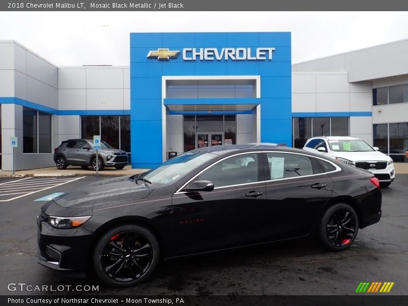 Mosaic Black Metallic / Jet Black 2018 Chevrolet Malibu LT