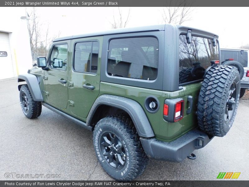 Sarge Green / Black 2021 Jeep Wrangler Unlimited Willys 4x4