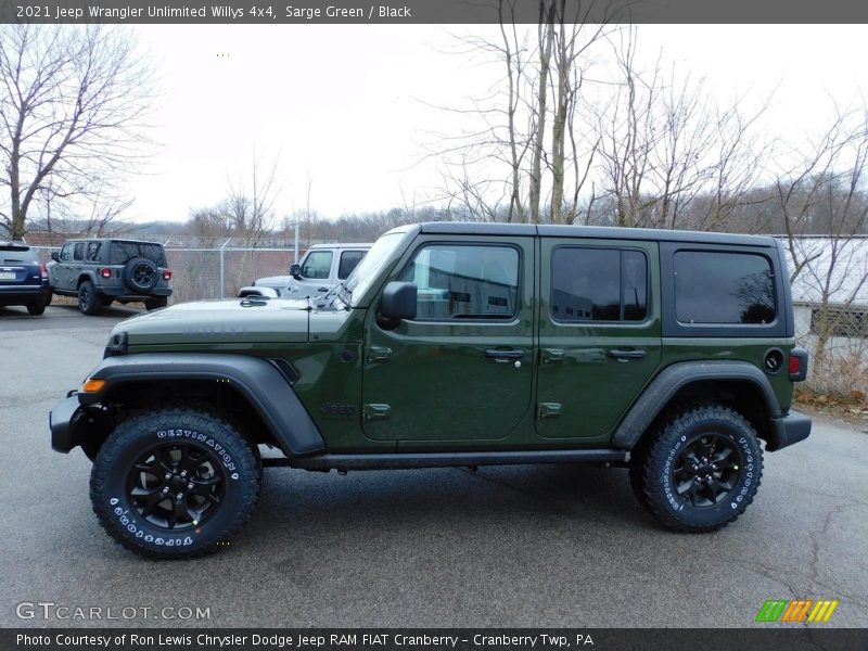Sarge Green / Black 2021 Jeep Wrangler Unlimited Willys 4x4
