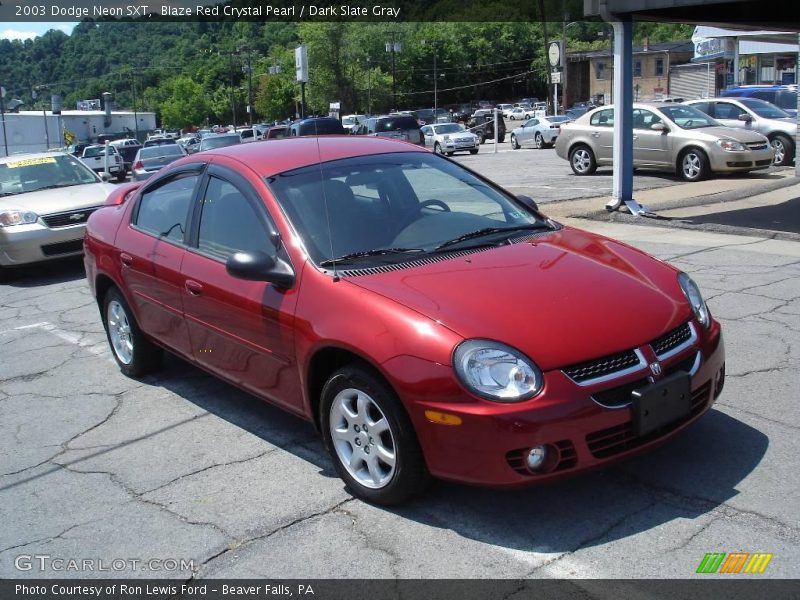 Blaze Red Crystal Pearl / Dark Slate Gray 2003 Dodge Neon SXT