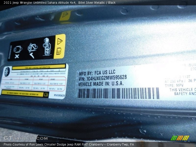 Billet Silver Metallic / Black 2021 Jeep Wrangler Unlimited Sahara Altitude 4x4