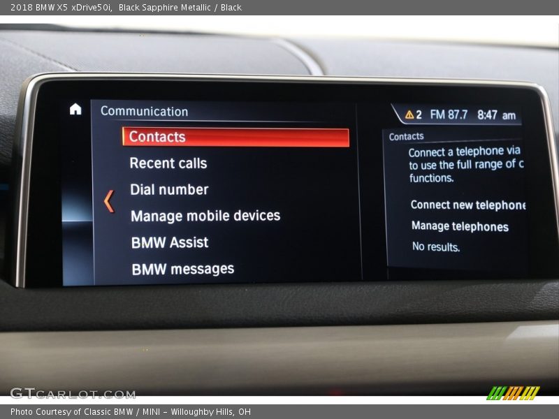 Black Sapphire Metallic / Black 2018 BMW X5 xDrive50i