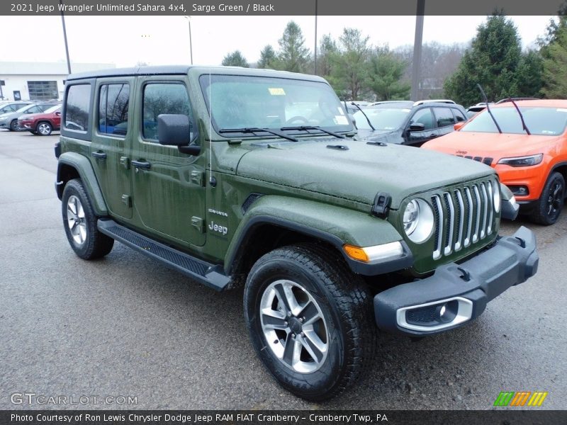 Sarge Green / Black 2021 Jeep Wrangler Unlimited Sahara 4x4