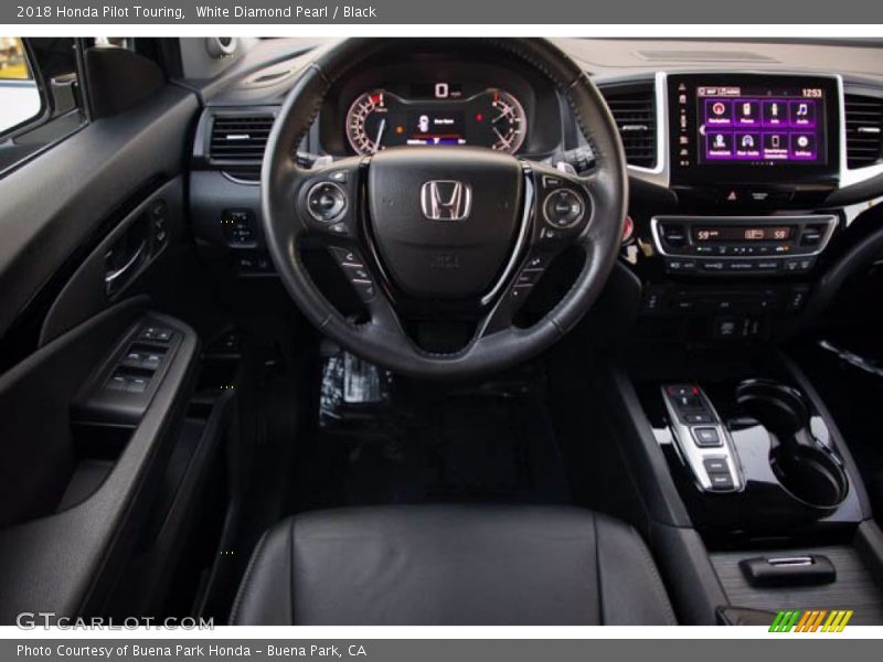 White Diamond Pearl / Black 2018 Honda Pilot Touring