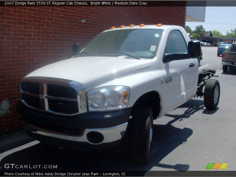 Bright White / Medium Slate Gray 2007 Dodge Ram 3500 ST Regular Cab Chassis