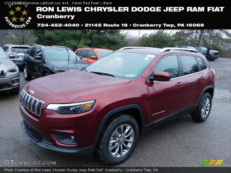 Velvet Red Pearl / Black 2021 Jeep Cherokee Latitude Lux 4x4