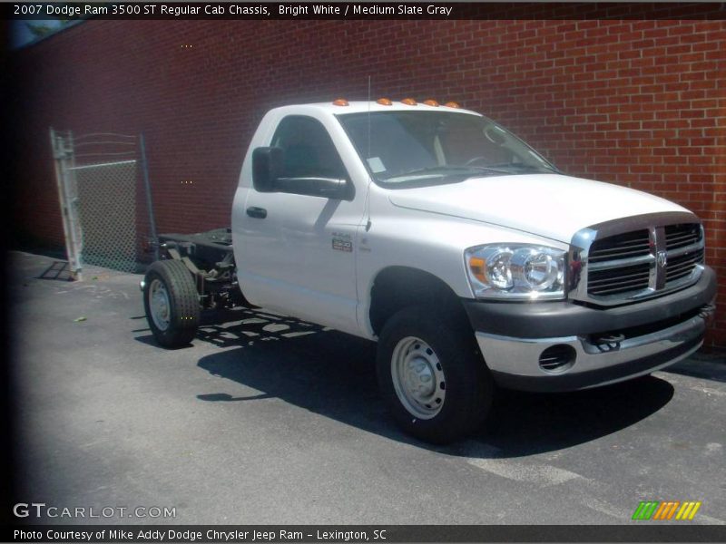 Bright White / Medium Slate Gray 2007 Dodge Ram 3500 ST Regular Cab Chassis