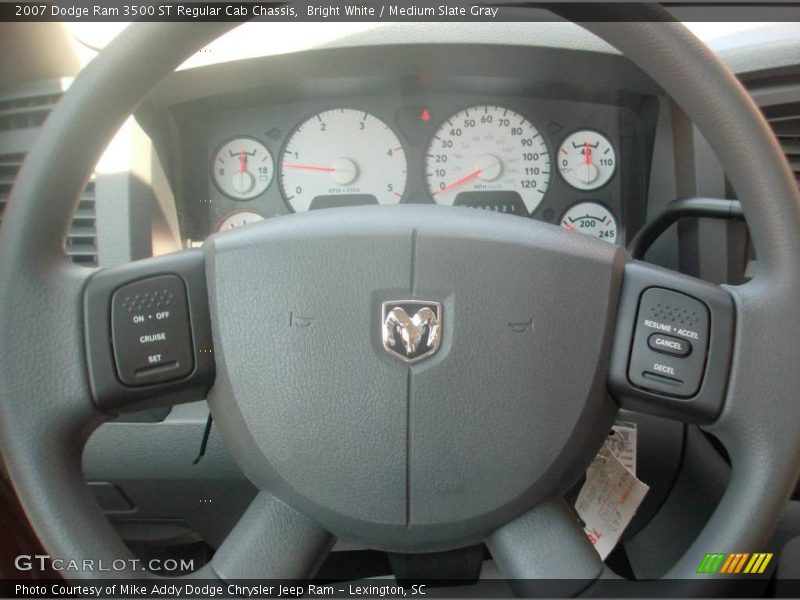 Bright White / Medium Slate Gray 2007 Dodge Ram 3500 ST Regular Cab Chassis