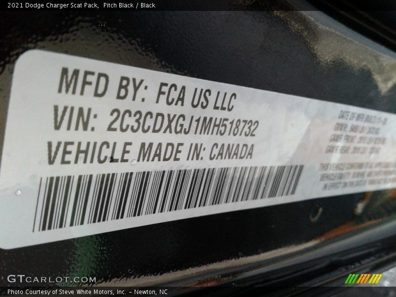Pitch Black / Black 2021 Dodge Charger Scat Pack
