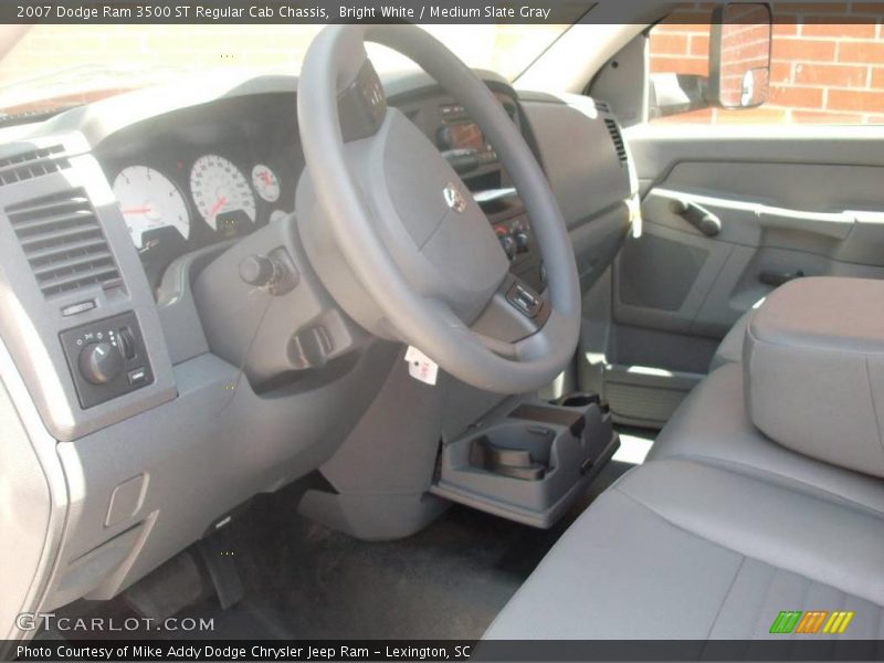 Bright White / Medium Slate Gray 2007 Dodge Ram 3500 ST Regular Cab Chassis