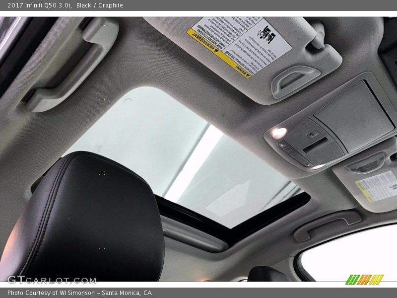 Sunroof of 2017 Q50 3.0t