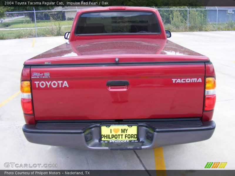 Impulse Red Pearl / Oak 2004 Toyota Tacoma Regular Cab