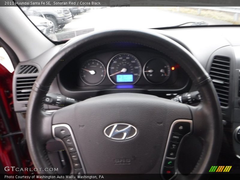 Sonoran Red / Cocoa Black 2011 Hyundai Santa Fe SE