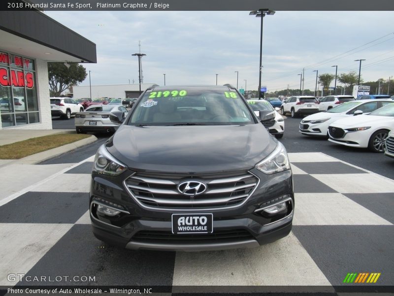 Platinum Graphite / Beige 2018 Hyundai Santa Fe Sport
