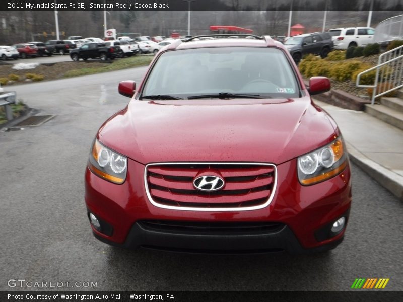 Sonoran Red / Cocoa Black 2011 Hyundai Santa Fe SE