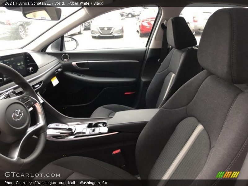 Hyper White / Black 2021 Hyundai Sonata SEL Hybrid